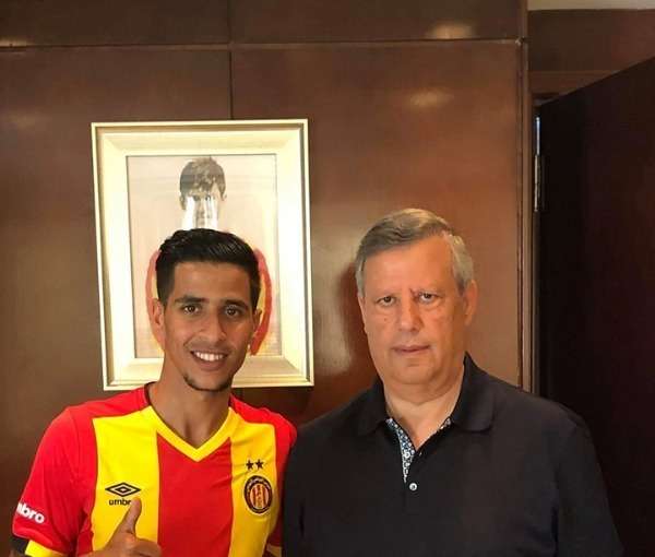 عبد الرؤوف بن غيث مع رئيس الترجي