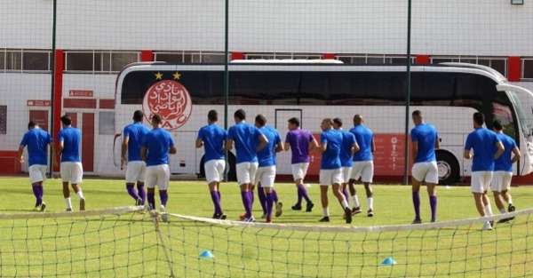 من تدريبات النجم الساحلي اليوم في ملعب الوداد