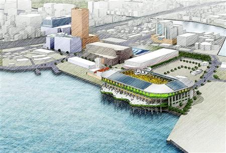 صورة توضيحية للملعب الجديد الذي سيكون جاهزاً في عام 2016