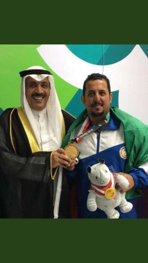 العتيبي مع منصور الرشيدي المتأهل مؤخرا إلى الأولمبياد