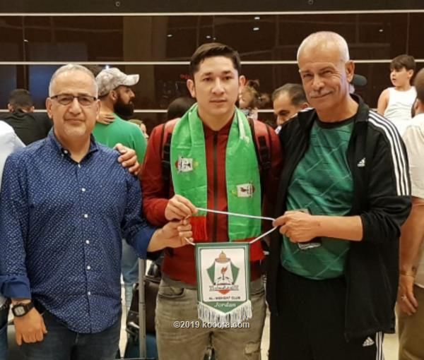 مونتيال لحظة وصوله للأردن