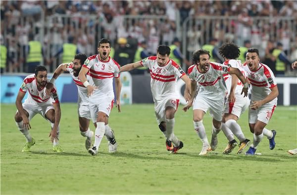 فرحة لاعبي الزمالك 