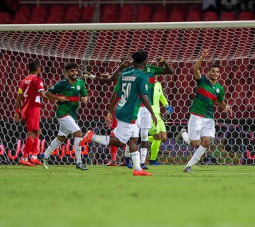 احتفال لاعبي الاتفاق