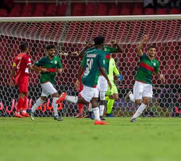 احتفال لاعبي الاتفاق