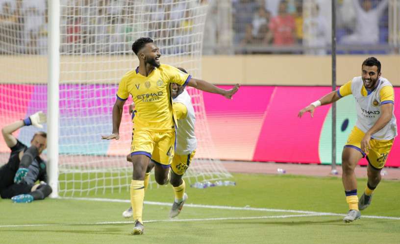 احتفال لاعبي النصر