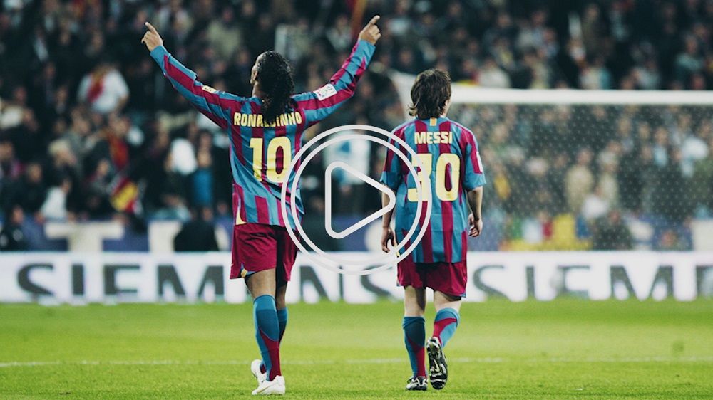 رونالدينيو وميسي