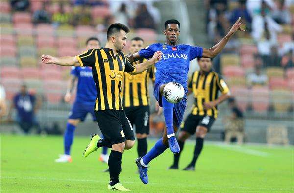 من مباراة الهلال والاتحاد