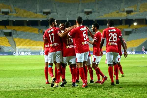 فرحة لاعبي الأهلي 