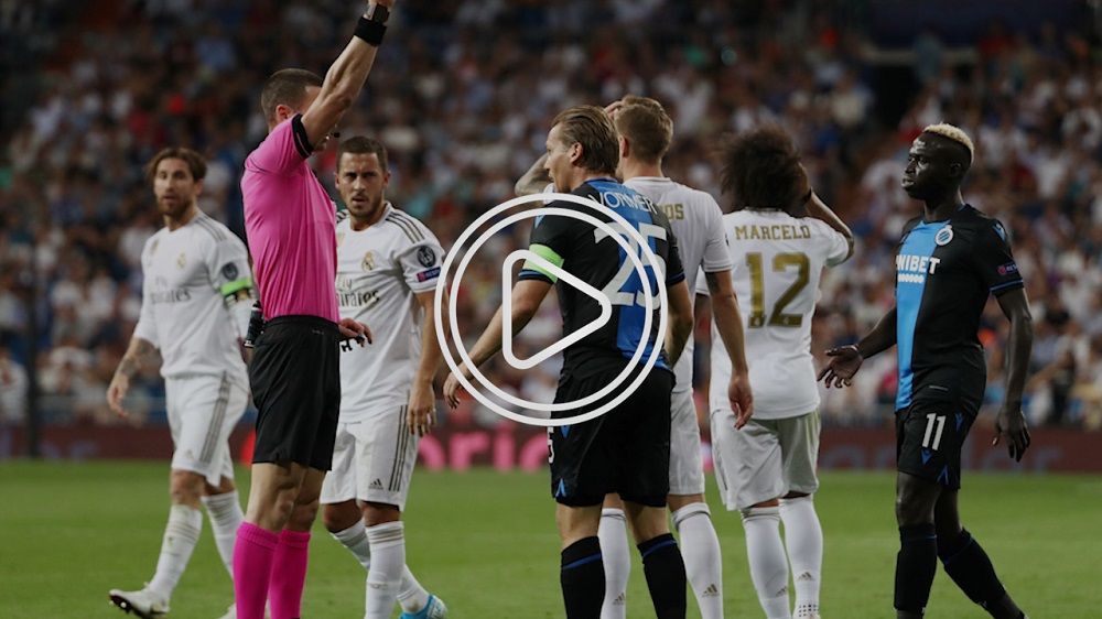 من مباراة كلوب بروج وريال مدريد