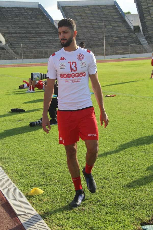 فرجاني ساسي في تدريبات منتخب تونس