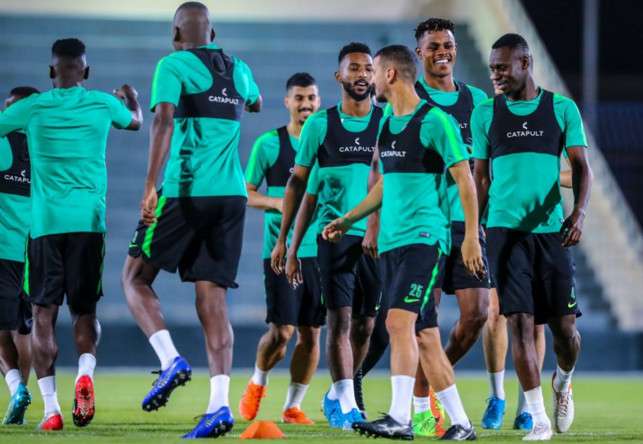 من مران المنتخب السعودي