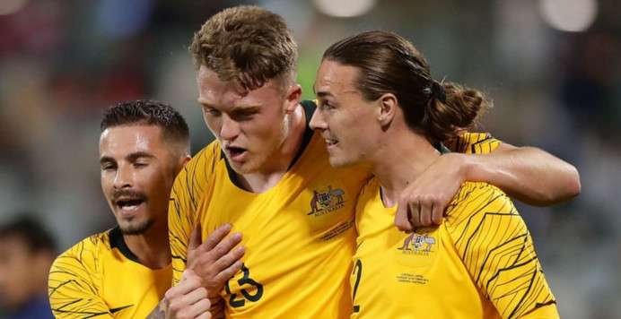 فرحة لاعبي أستراليا