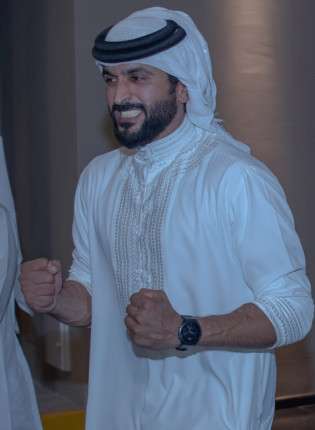 فرحة الشيخ حمد بهدف الانتصار