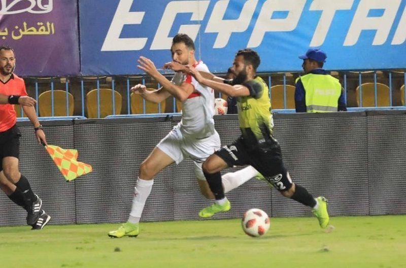 من لقاء سابق بين الزمالك والمقاولون