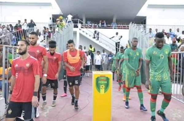 جانب من لقاء موريتانيا وليبيا