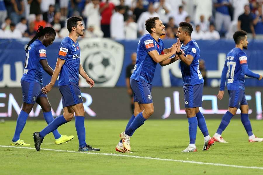 فرحة لاعبي الهلال