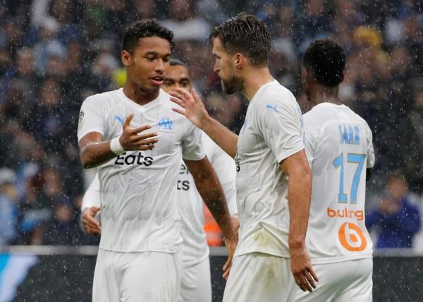 فرحة لاعبي مارسيليا 