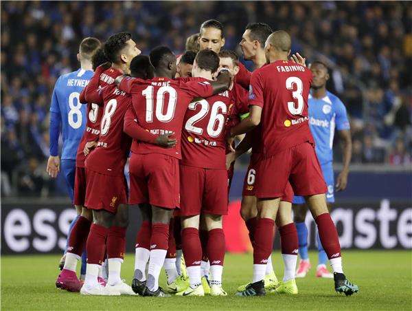 فرحة لاعبي ليفربول