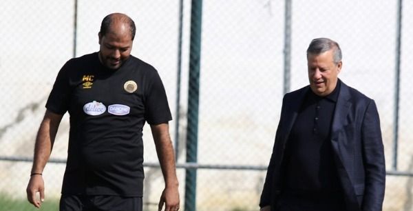 رئيس الترجي حمدي المدب في مران اليوم