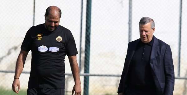 رئيس الترجي حمدي المدب في مران اليوم