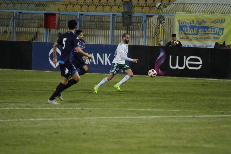 من مباراة سابقة بين المصري وبيراميدز