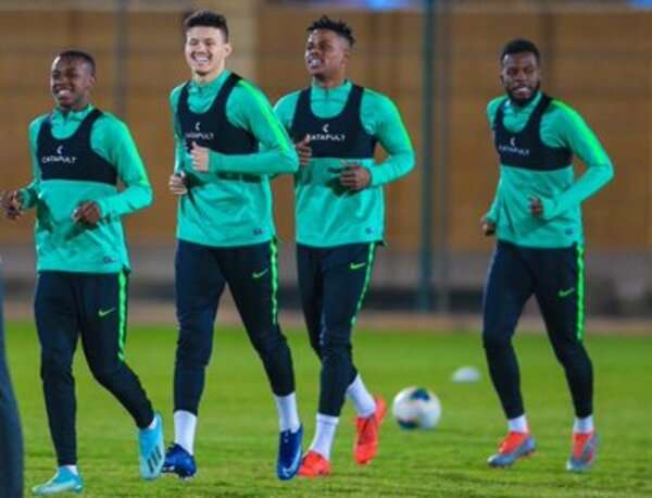 من تدريبات منتخب السعودية