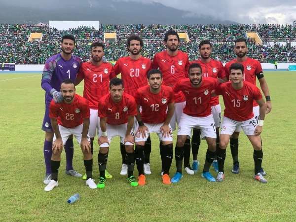 منتخب مصر قبل بداية المباراة