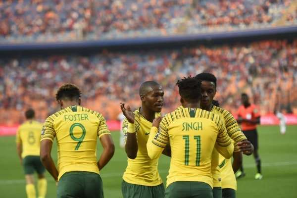 فرحة لاعبي جنوب إفريقيا