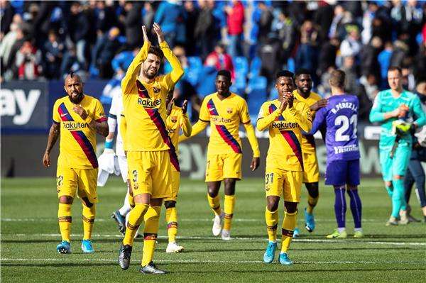 من مباراة برشلونة وليجانيس