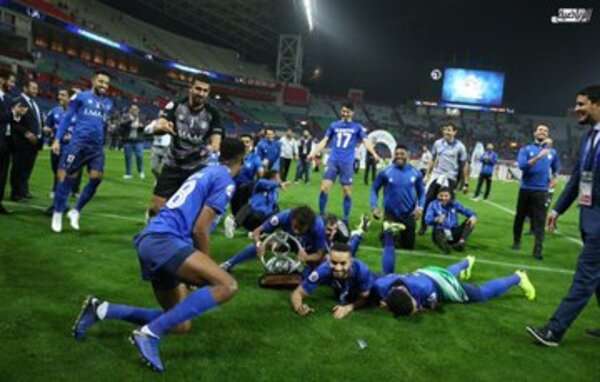 فرحة لاعبي الهلال