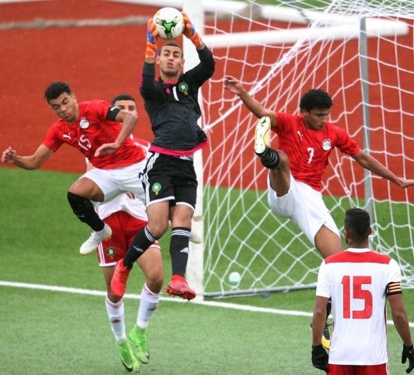 من مباراة مصر والمغرب
