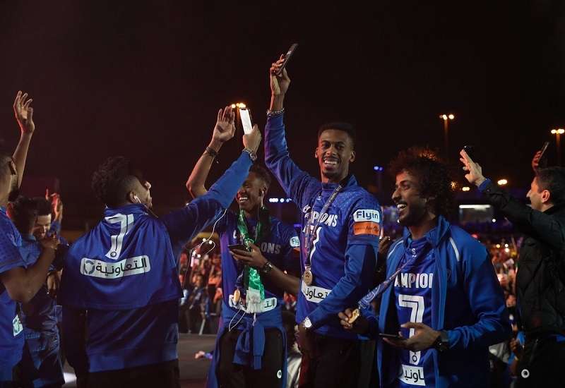 من احتفالات الهلال باللقب الآسيوي