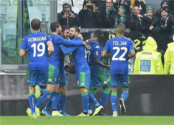 فرحة لاعبي ساسولو أمام يوفنتوس