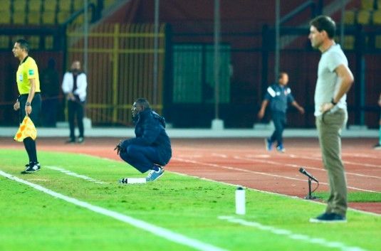 صلاح آدم خلال مباراة اليوم