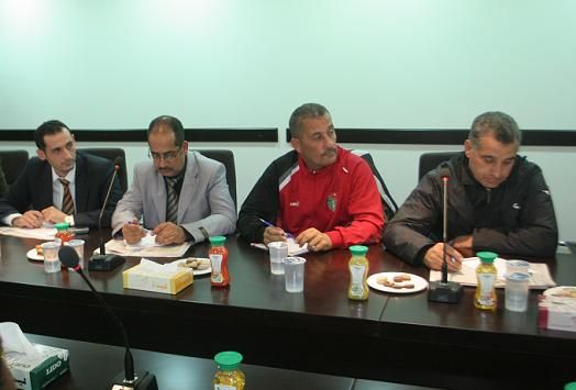 المدربين السوري محمد جمعة والاردني فطافطة وممثلين كووورة صوافطة والكراعين