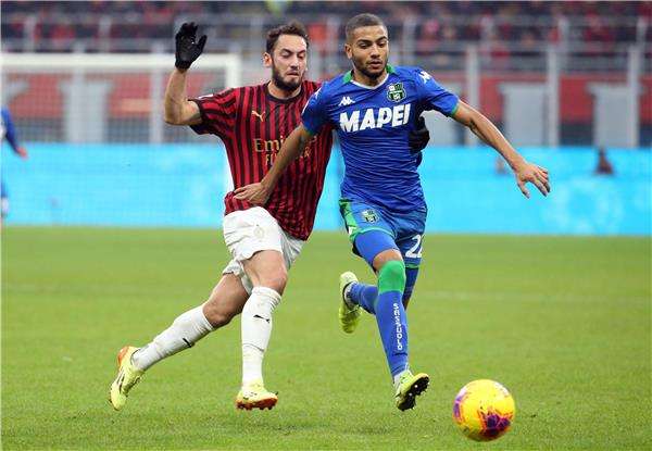 من مباراة ميلان وساسولو