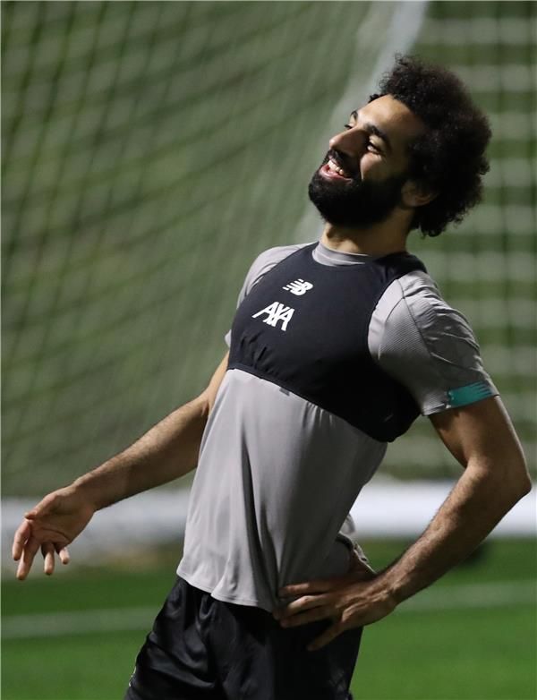 محمد صلاح في تدريبات ليفربول