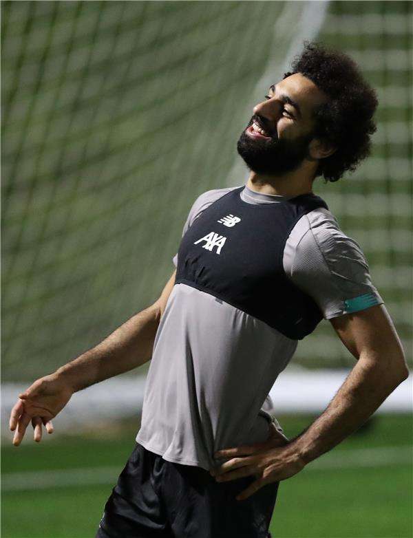 محمد صلاح في تدريبات ليفربول