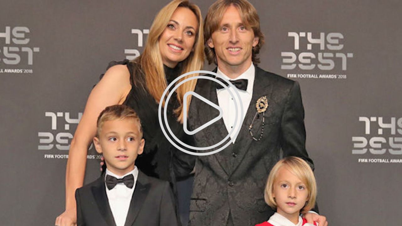 مودريتش مع أسرته