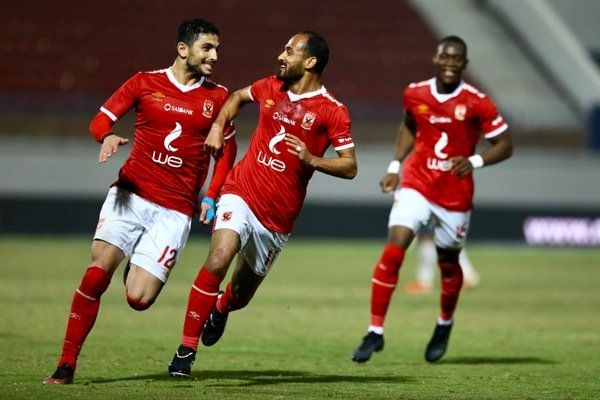 فرحة لاعبي الأهلي
