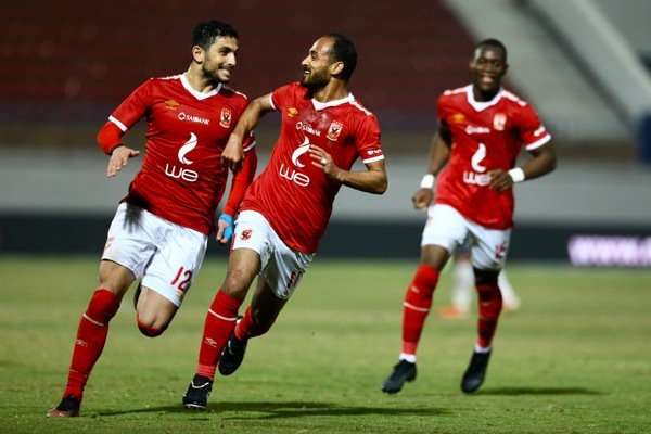فرحة لاعبي الأهلي