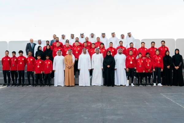 استقبال الشيخ محمد بن زايد لمنتخب المواي تاي