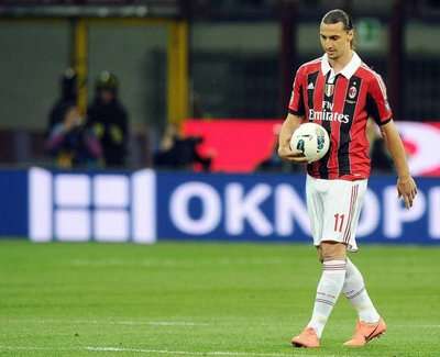 إبراهيموفيتش بقميص ميلان - أرشيفية