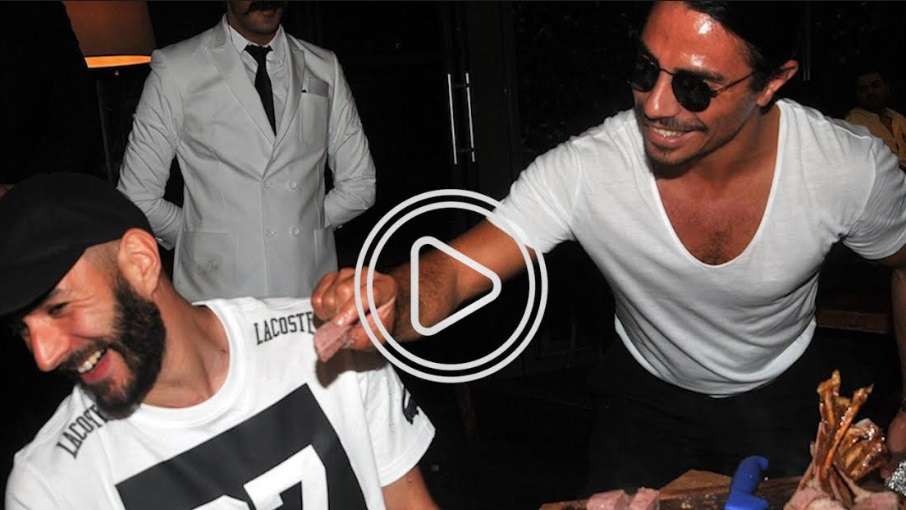 بنزيما مع رجل الملح