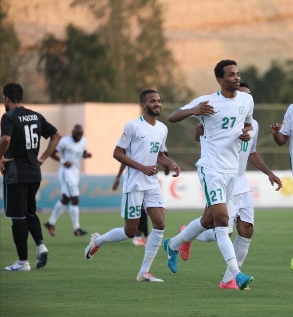 يوسف ناصر محتفلا بهدفه 