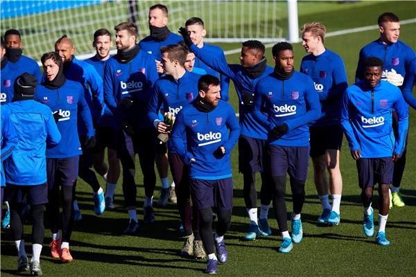 جانب من مران برشلونة