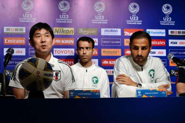 المدرب الياباني هاجيمي مورياسو في المؤتمر الصحفي