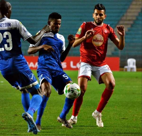 أمين بن عمر خلال لقاء الذهاب ضد الهلال السوداني