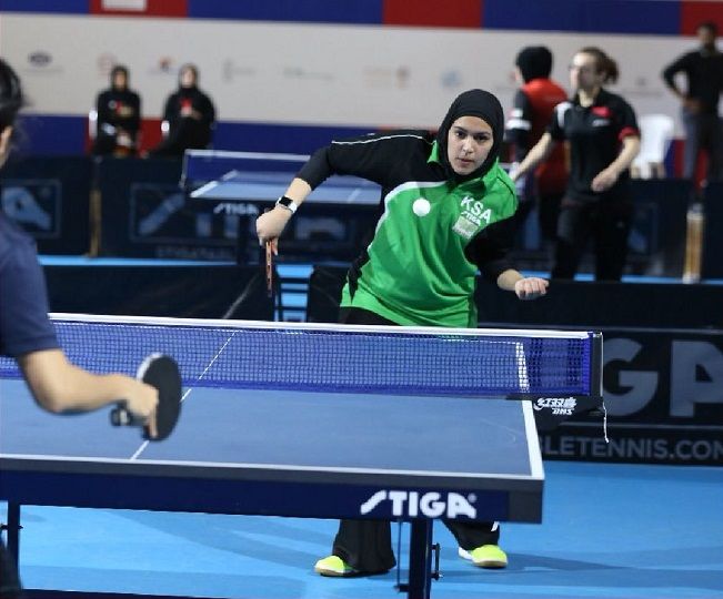 المشاركة السعودية لكرة الطاولة النسائية في دورة 2018
