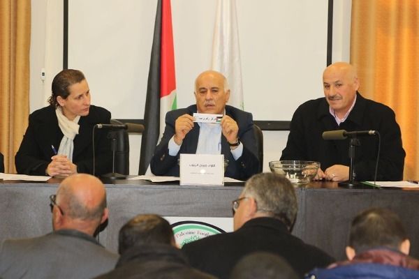 جانب من سحب قرعة كأس فلسطين